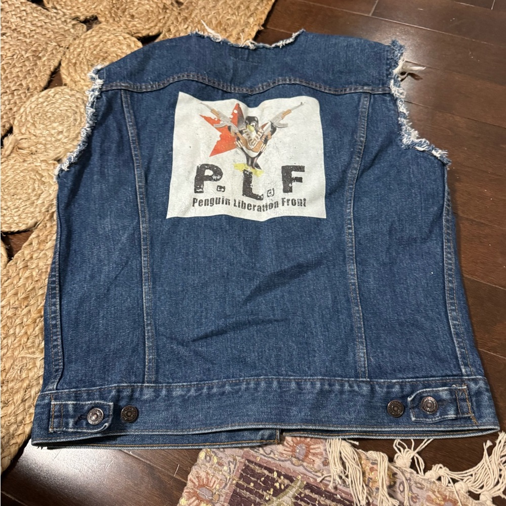 Vintage levis Denim Vest with PLF Graphic